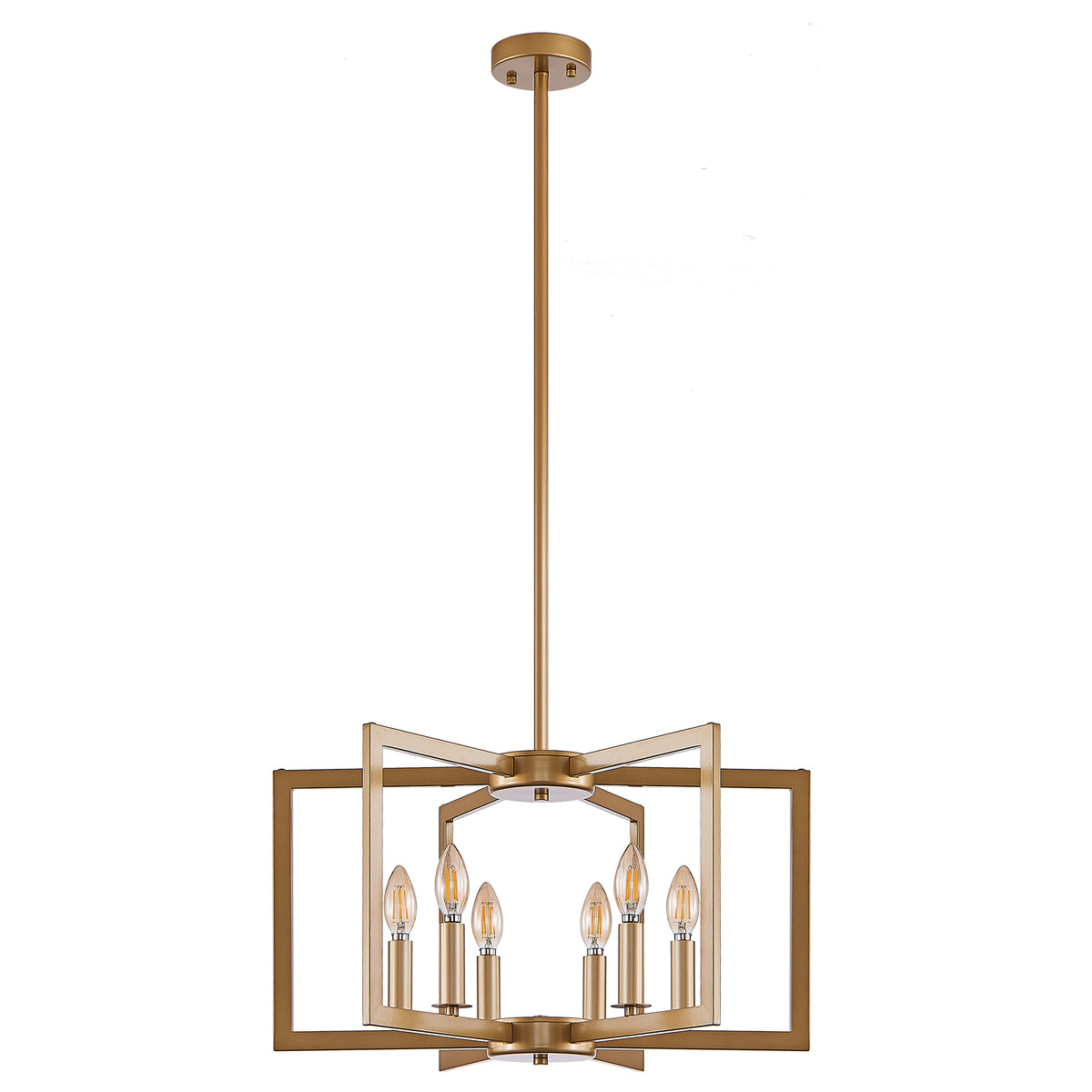Modern Geometric Metal Chandelier