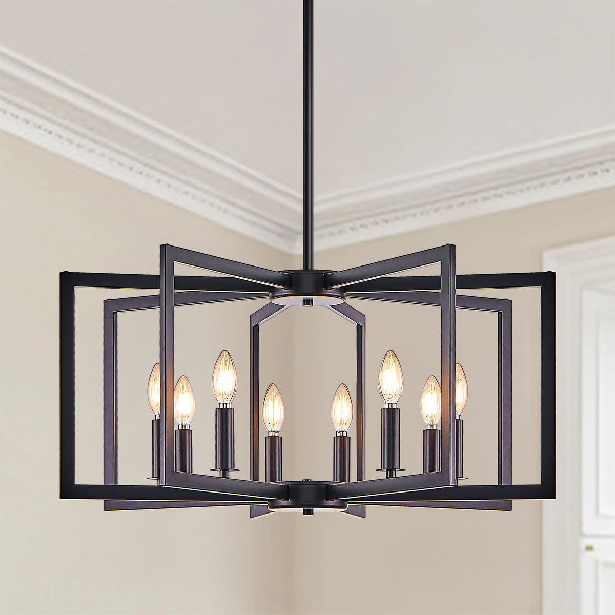 Modern Geometric Metal Chandelier