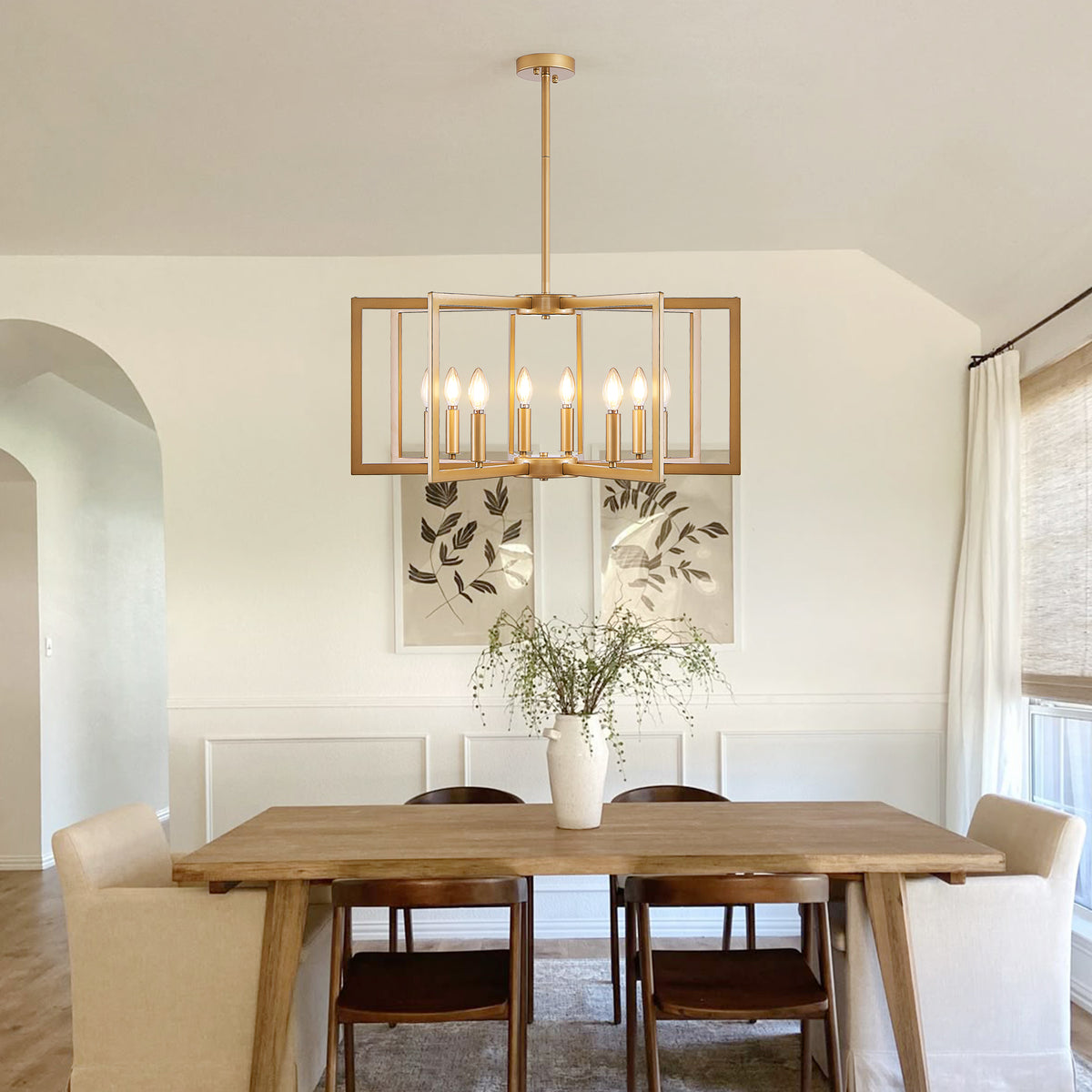 Modern Geometric Metal Chandelier