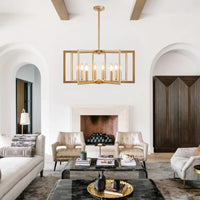 Modern Geometric Metal Chandelier