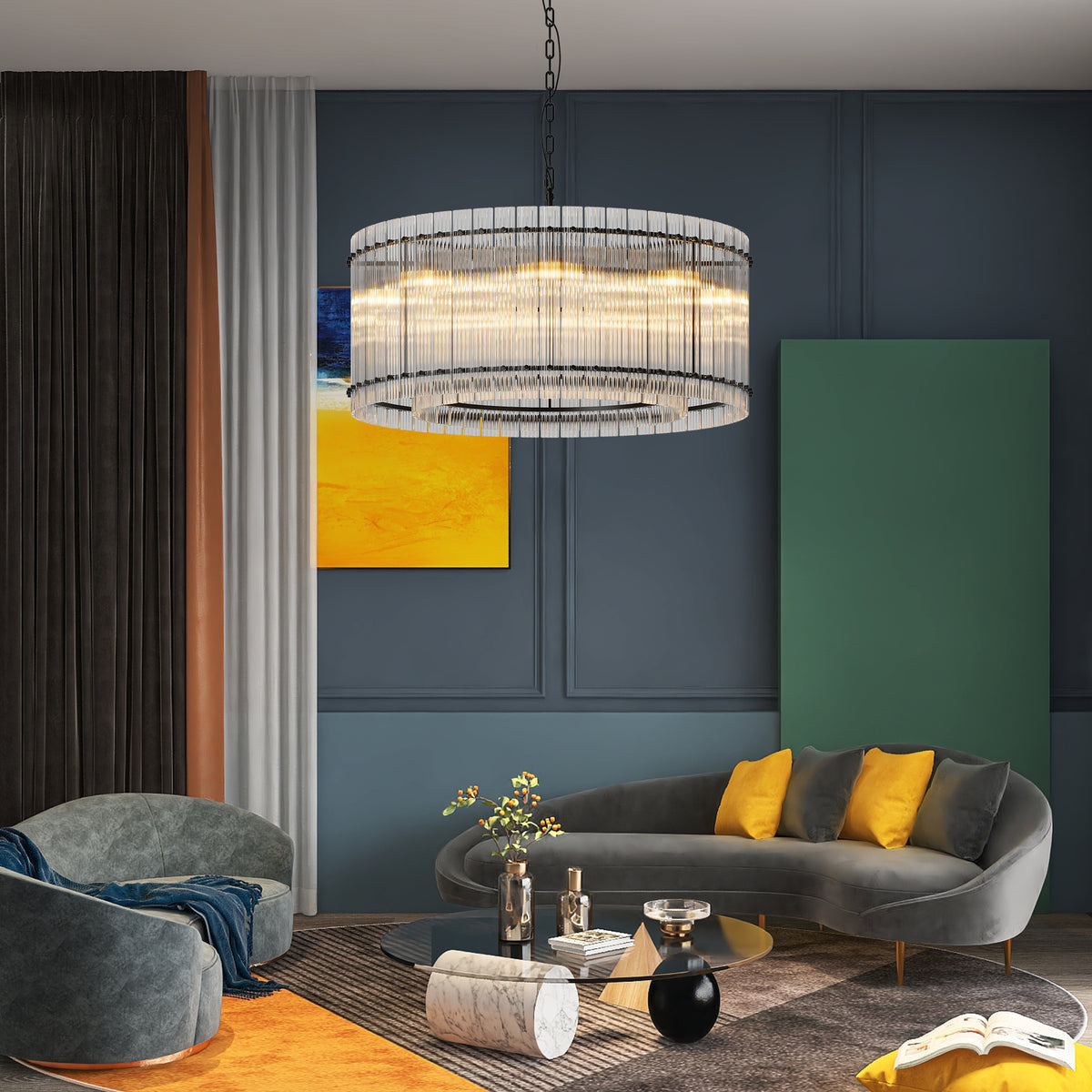Modern Crystal Glass Chandelier