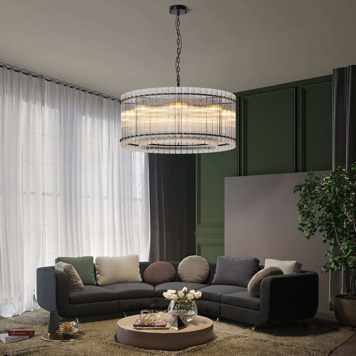 Modern Crystal Glass Chandelier