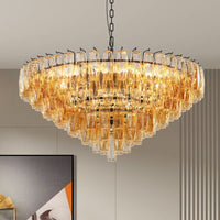 The Marguerite Tiered Smoke Glass Chandelier