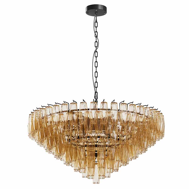 The Marguerite Tiered Smoke Glass Chandelier