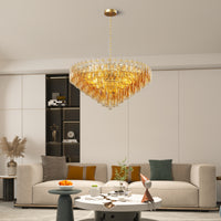 The Marguerite Tiered Smoke Glass Chandelier