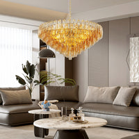 The Marguerite Tiered Smoke Glass Chandelier