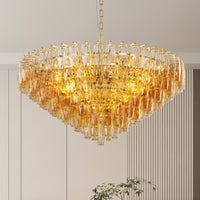 The Marguerite Tiered Smoke Glass Chandelier