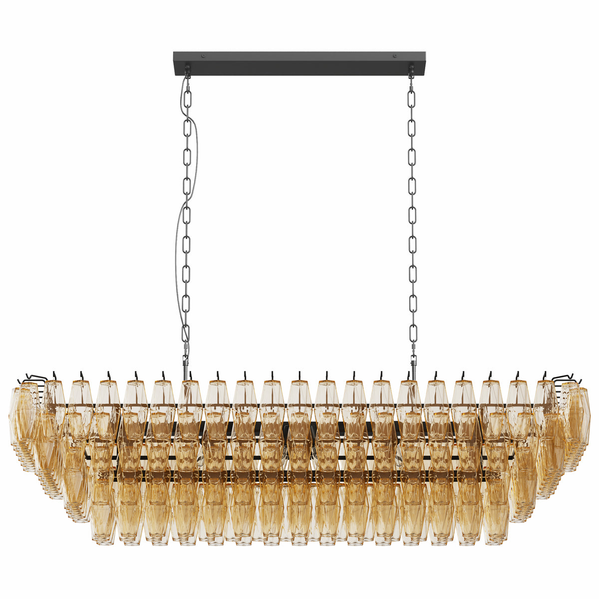 The Marguerite Tiered Smoke Glass Chandelier