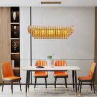 The Marguerite Tiered Smoke Glass Chandelier