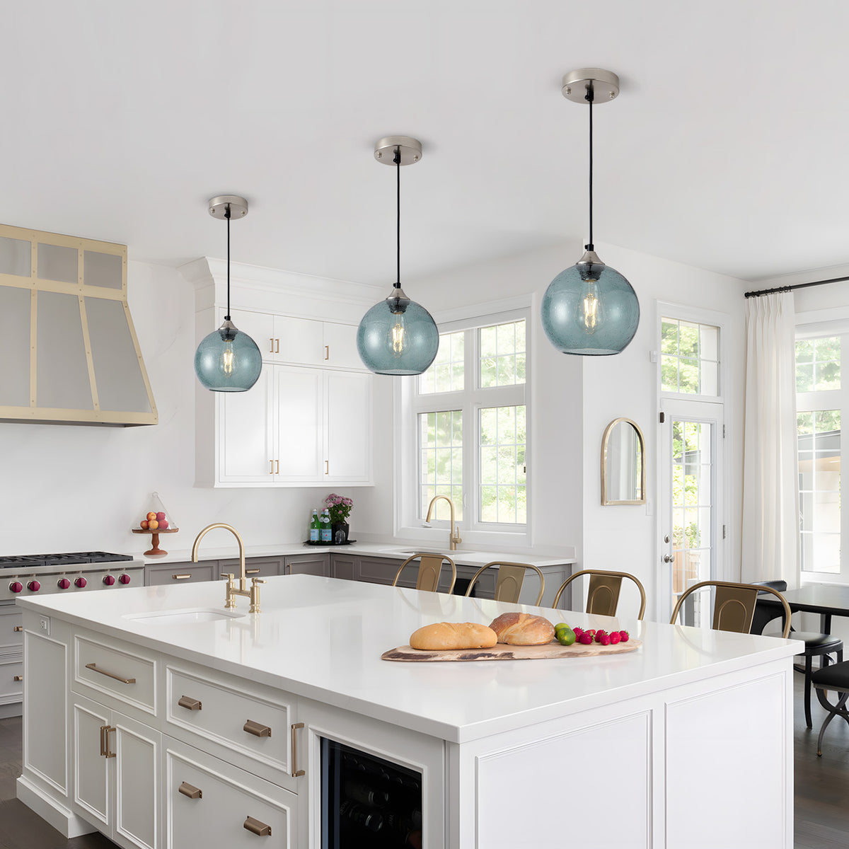 The Marisol Colored Glass Globe Pendant Light