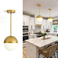 The Elliot Opal Globe Pendant Light (Set of 2)