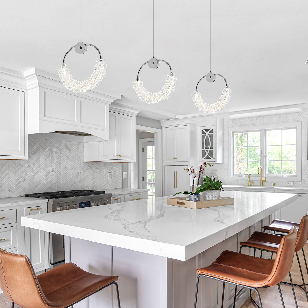 The Lucienne Crystal Linear Pendant Light