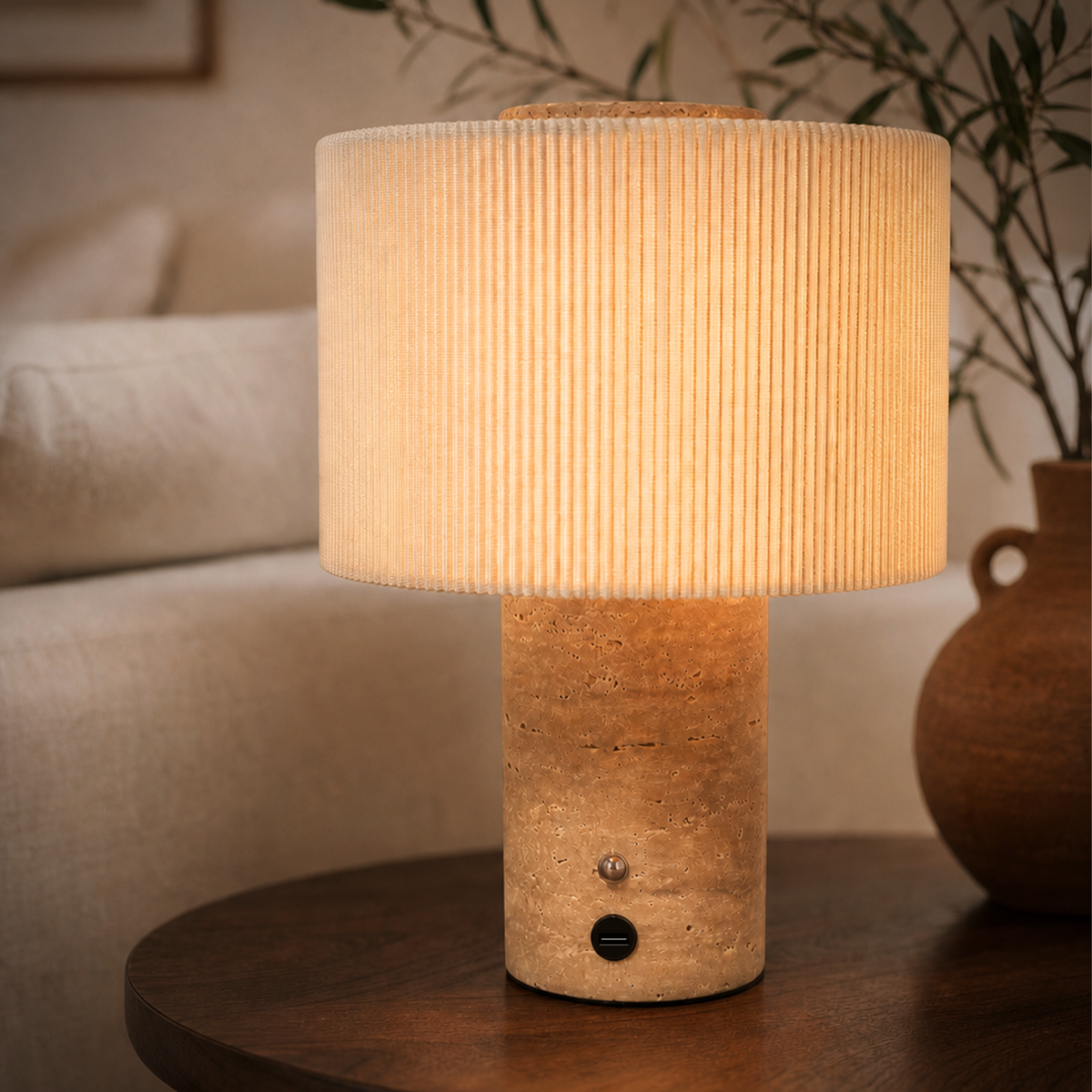 Aura Cordless Marble Table Lamp