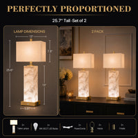 The Calista Natural Marble Table Lamp