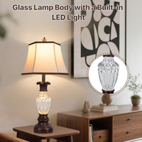 The Marguerite Vintage Carved Table Lamp Set