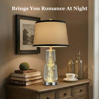 The Verity Glass Fairy Light Table Lamp Set