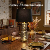 The Verity Glass Fairy Light Table Lamp Set