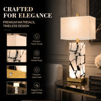 The Calista Natural Marble Table Lamp