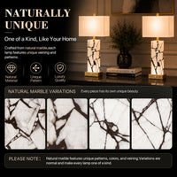 The Calista Natural Marble Table Lamp