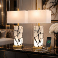 The Calista Natural Marble Table Lamp