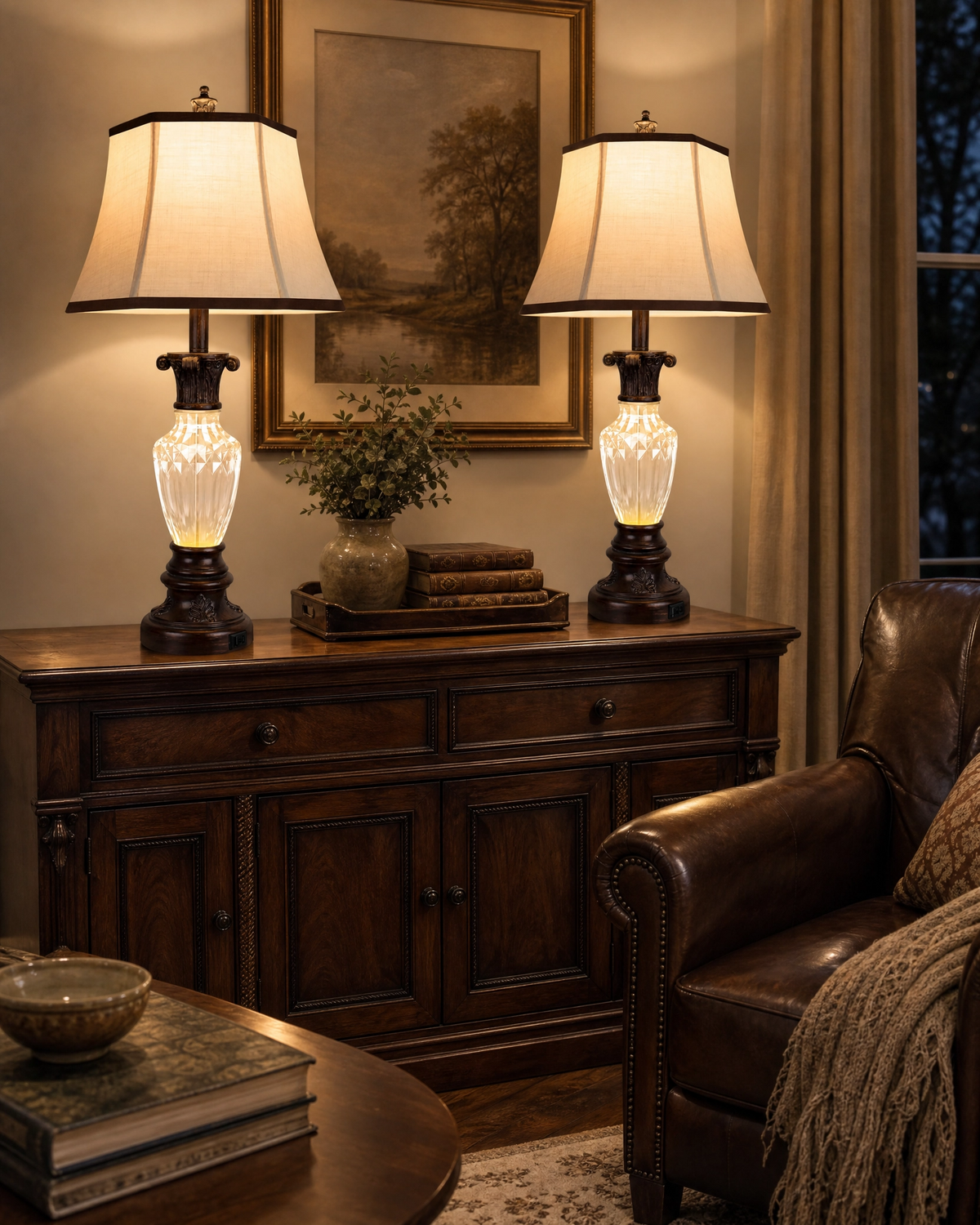 The Charleston Fluted Crystal Table Lamp
