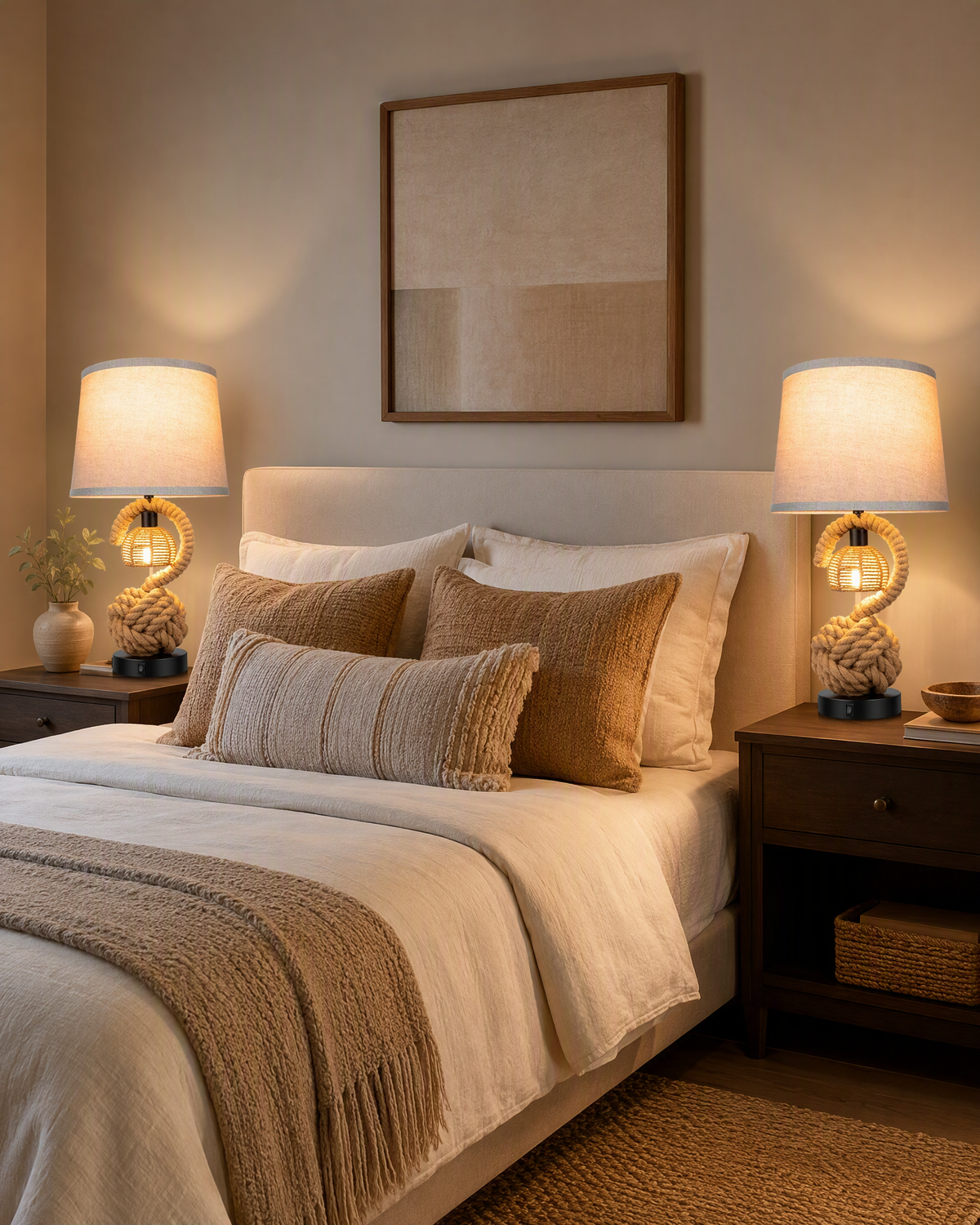 The Serena Spiral Rope Table Lamp