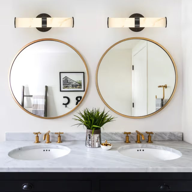 The Solstice Linear Marble Wall Light (Set of 2)