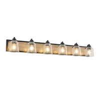 The Sorrento Seeded Glass Farmhouse Vanity Light