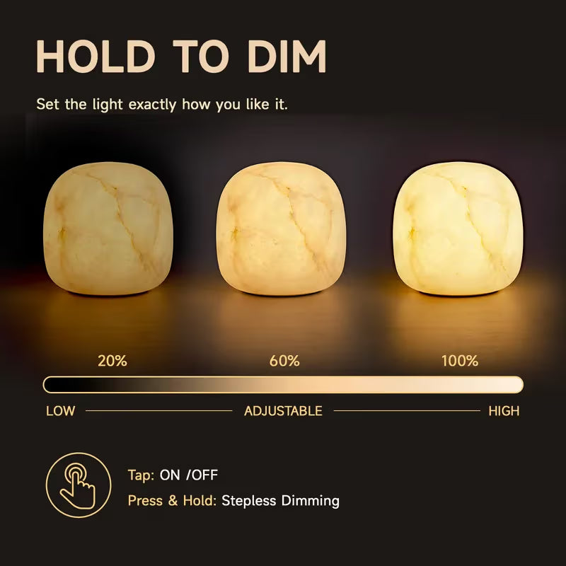 The Orion Cordless Alabaster Table Lamp
