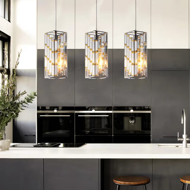 The Solstice Crystal Prism Pendant Light (Set of 3)