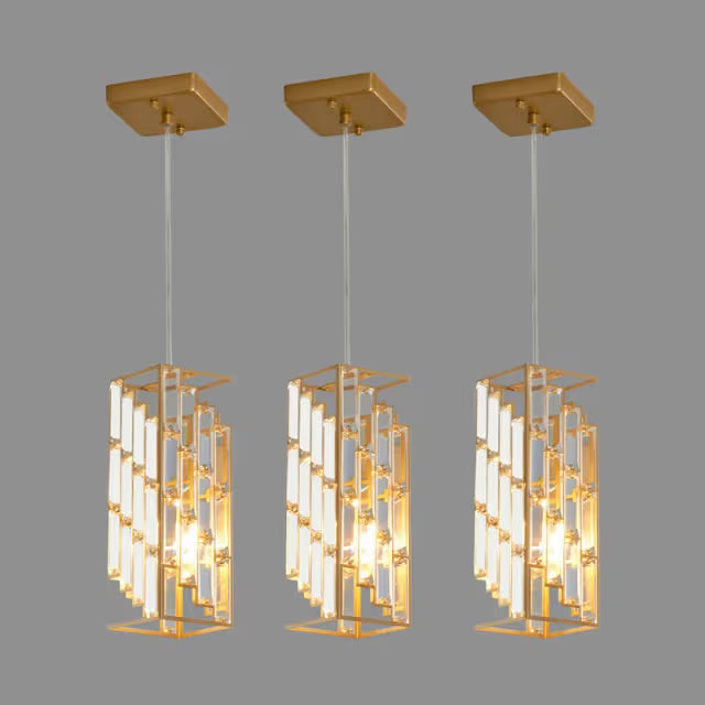 The Solstice Crystal Prism Pendant Light (Set of 3)