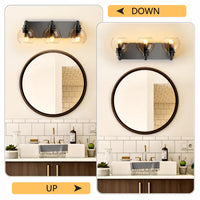 The Lucerne Globe Glass Vanity Light