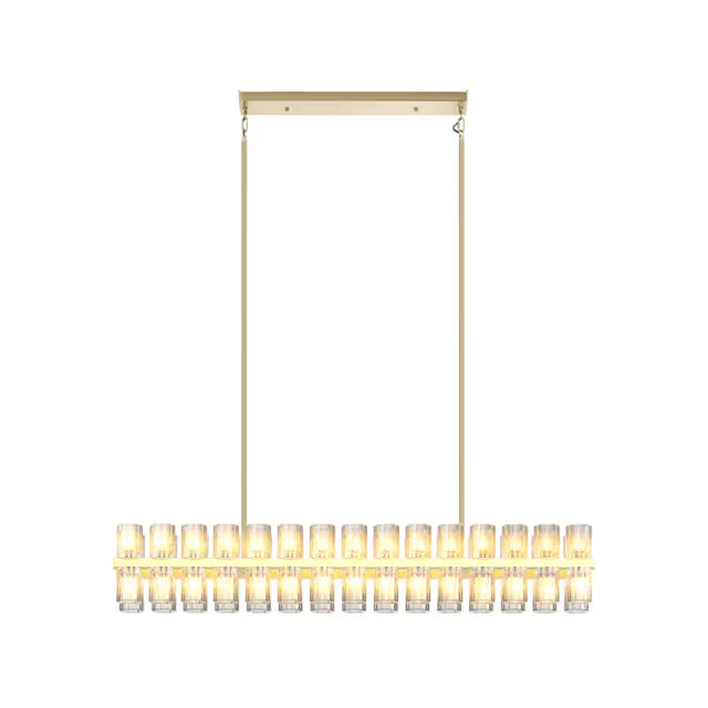The Orion Crystal Cylinder Ring Chandelier