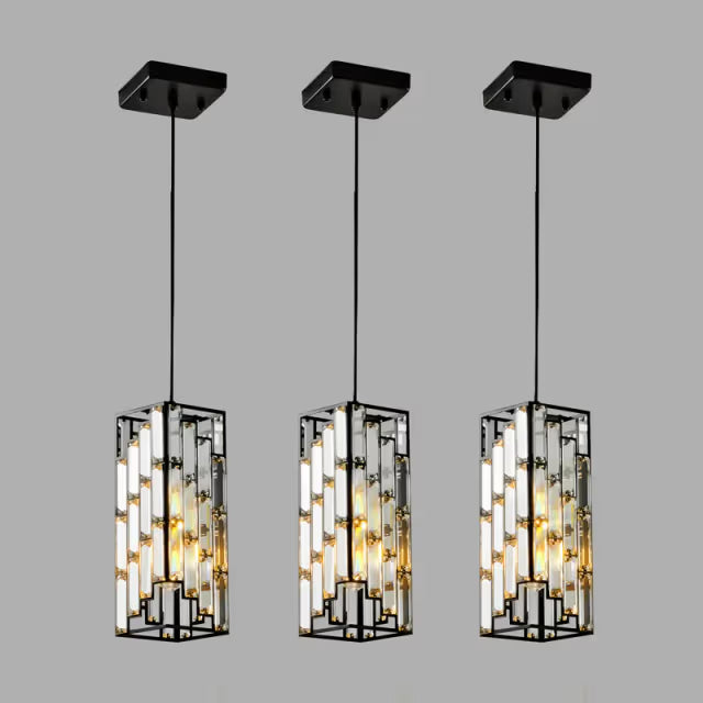The Solstice Crystal Prism Pendant Light (Set of 3)