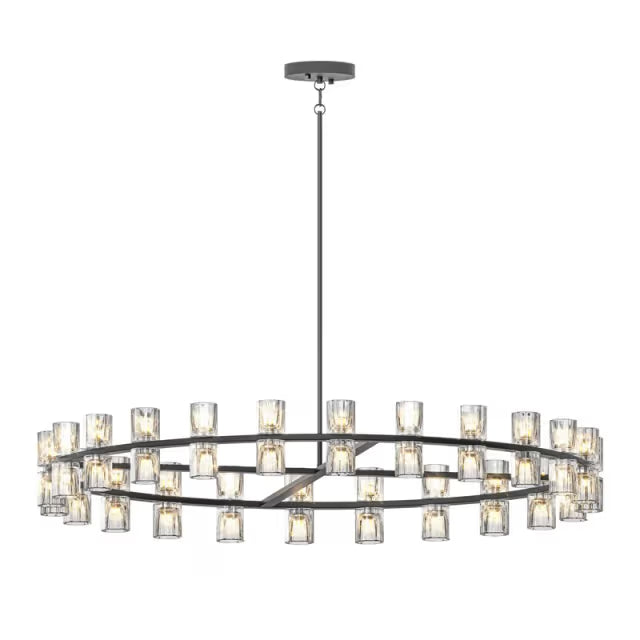 The Orion Crystal Cylinder Ring Chandelier
