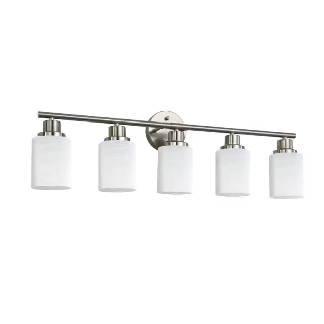 The Lucerne Frosted Cylinder Vanity Light