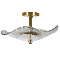 The Elysian Water Ripple Glass Semi-Flush Mount