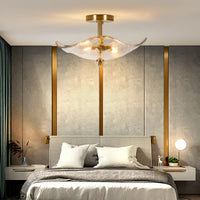 The Elysian Water Ripple Glass Semi-Flush Mount
