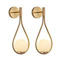 The Aurora Gilded Leaf Wall Sconce (Set of 2)