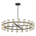The Orion Crystal Cylinder Ring Chandelier