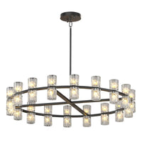 The Orion Crystal Cylinder Ring Chandelier