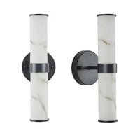 The Solstice Linear Marble Wall Light (Set of 2)