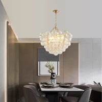The Luna Fluted Glass Orb Chandelier