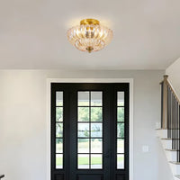 The Elysian Dual-Tiered Amber Crown Ceiling Light