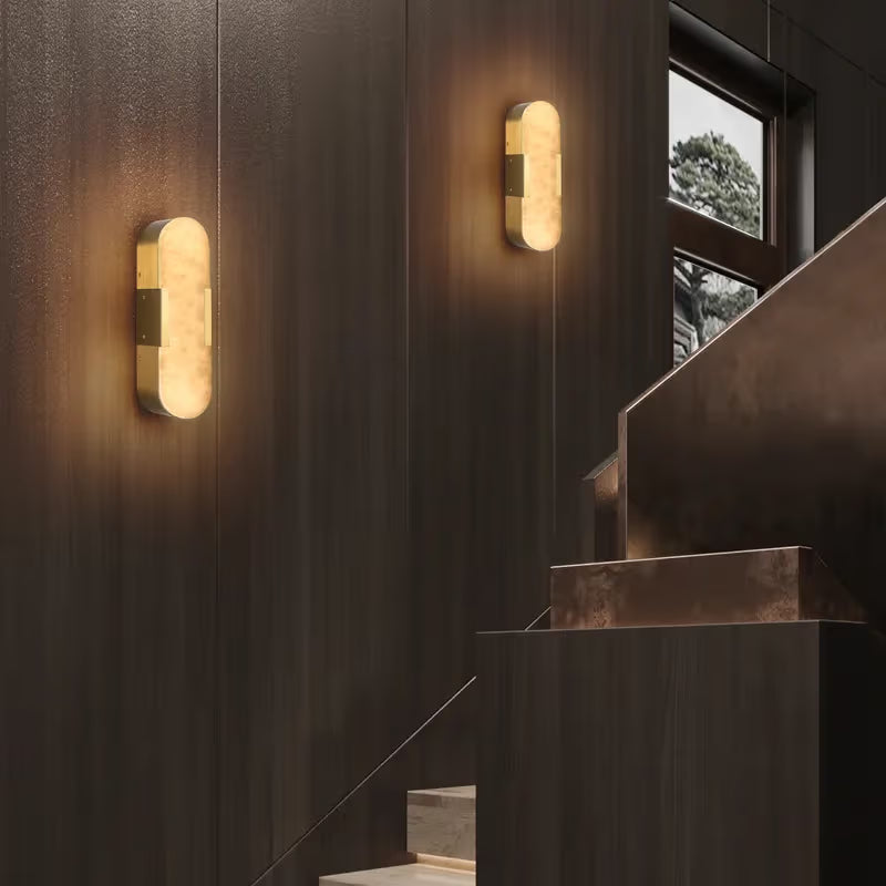 The Elara Alabaster Wall Sconce (Set of 2)