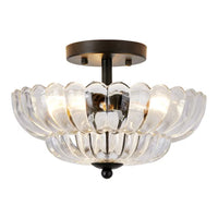 The Elysian Dual-Tiered Amber Crown Ceiling Light