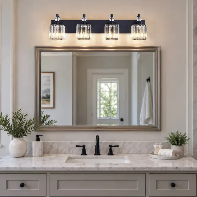 The Calisto Crystal Prism Vanity Light