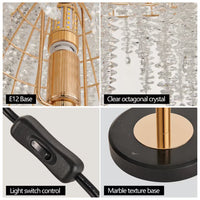 The Vespera Crystal Waterfall Table Lamp
