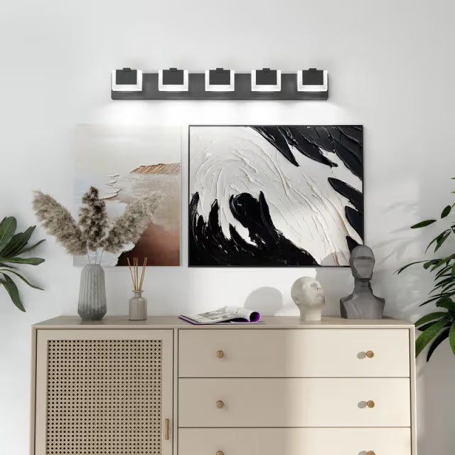 The Lucerne Geometric Square LED Vanity Light