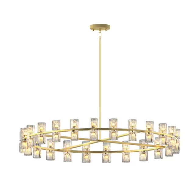 The Orion Crystal Cylinder Ring Chandelier